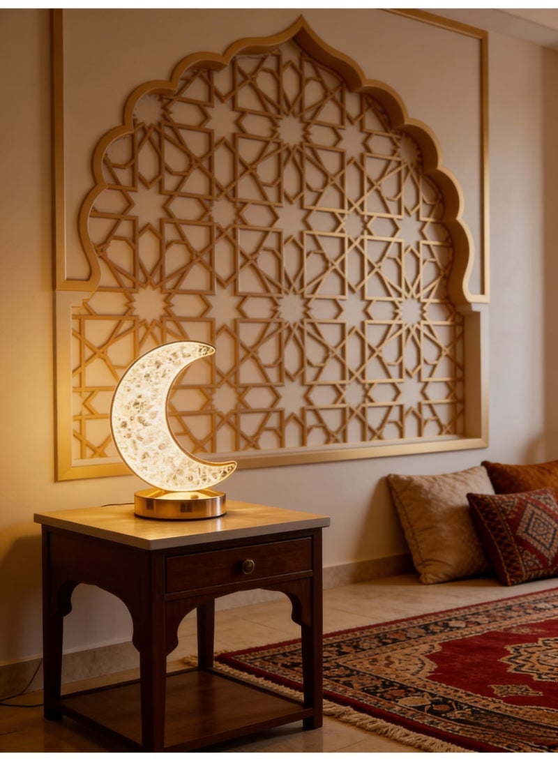 مصباح قمر عيد الفطر | مصباح ليل لاسلكي مع إضاءة ثلاثية الألوان - Image 4